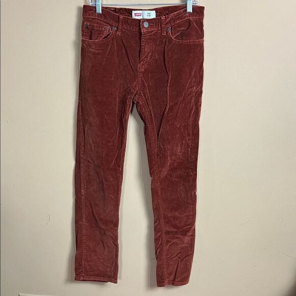 Levi’s Men’s Size 30X30 Slim 511 Rust Orange Corduroy Jeans - Picture 1 of 6